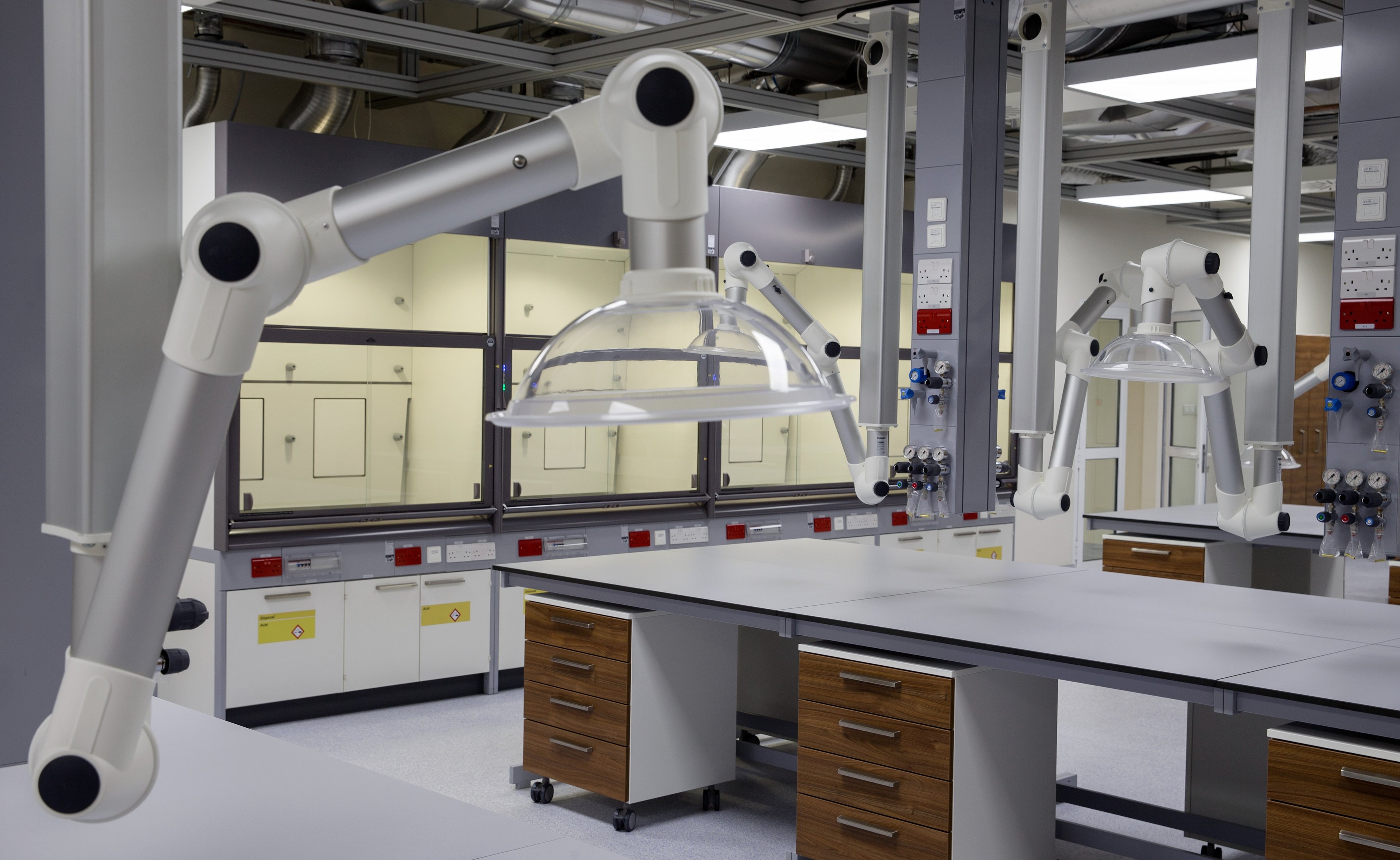 Durable Waldner laboratory furniture in use